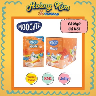 Pate MOOCHIE Mèo [12 - 24 - 48 GÓI] Thái Lan nhiều vị gói 70G hỗ trợ hệ tiêu hóa và tiêu búi lông