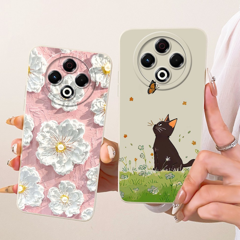Tecno KL6 Vỏ Tecno Spark 30 Cover Hoạt Hình Thời Trang Dễ Thương Ngộ nghĩnh Sơn Silicon Vỏ Điện Thoại Techno Spark 30