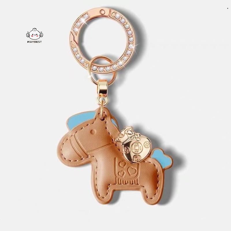 Maybest 2026 Năm Ngựa Hoạt Hình Pony Mặt Dây Chuyền Móc Khóa Túi Mặt Dây Chuyền Sáng Tạo May Mắn Ngựa Tiền Túi Móc Khóa Phụ Kiện Quà Tặng {VN}