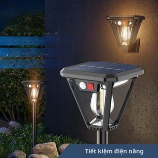 Đèn Cắm Vườn Năng Lượng Mặt Trời 2 Tính Năng Thông Minh Cảm Biến Chuyển Động Người Chống Nước IP65 đèn đường ngoài trời