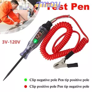 TMOY Digital 3V 120V Bút kiểm tra điện áp Đầu dò dài Máy dò mạch chính xác với màn hình LCD cho văn phòng tại nhà Xe kiểm tra điện TMOY