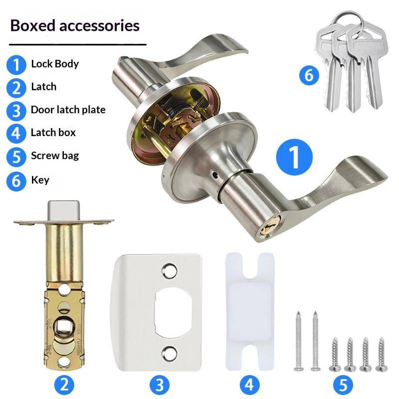 TMOY Tay nắm cửa tròn có khóa Lo Entry Riêng tư cho cửa trượt Cửa trước Phòng ngủ Phòng tắm Thiết kế hạng nặng TMOY