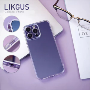 Ốp Lưng Trong Suốt LIKGUS Crystal Clear - Mặt Lưng PC Chống Ố, Viền TPU Chống Sốc, Tích Hợp Magnetic Cho iP