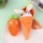 HFTOY Mini Thỏ Dễ Thương Trong Cà Rốt Sang Trọng Đồ Chơi Móc Khóa Anime Nâu Lop Tai Thỏ Mặt Dây Chuyền Búp Bê Nhồi Bông Quà Tặng ~