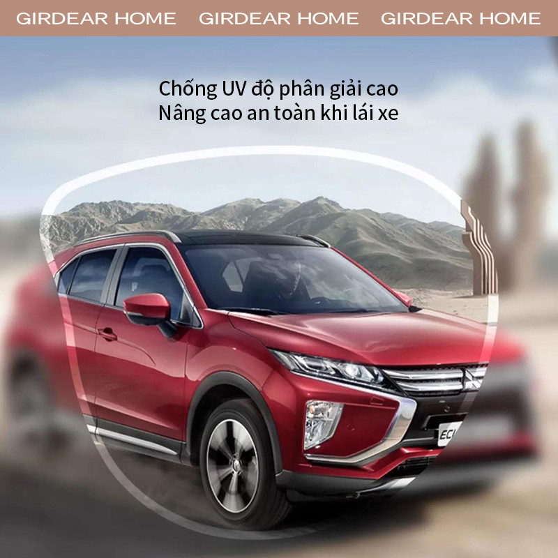 Girdear Home Kính Mát Vuông Hàn Quốc Dành Cho Nữ Phong Cách Cao Cấp Lái Xe Chống Tia UV Phân Cực Kính Chống Nắng Thời Trang Unisex, FW-BLACK