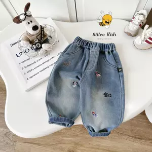 QUẦN JEAN THÊU HÌNH CÚN CHO cho bé trai bé gái,Quần jean cho bé trai,bé gái