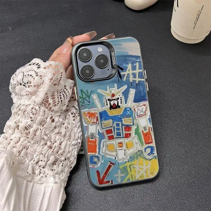 Ốp lưng Gundam nhiều màu, chất liệu da PU bền đẹp chống sốc tốt Bảo Vệ Camera Cấp iPhone 17/16/15/14/13/12/11/X/XS Max