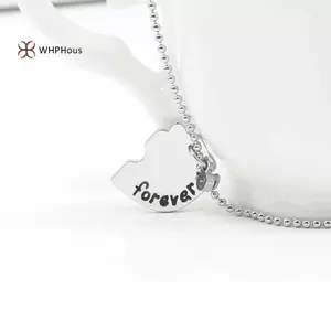 < WHPHous-t > 3 Cái / bộ Mặt dây chuyền nối trái tim Nelace Người bạn thân nhất Bff Tình bạn Cặp đôi Nelace Trang sức thời trang đẹp