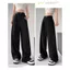 Mùa xuân hè Tính khí thường ngày eo cao rộng Drape Phù hợp với mọi trận đấu Quần ống rộng thẳng