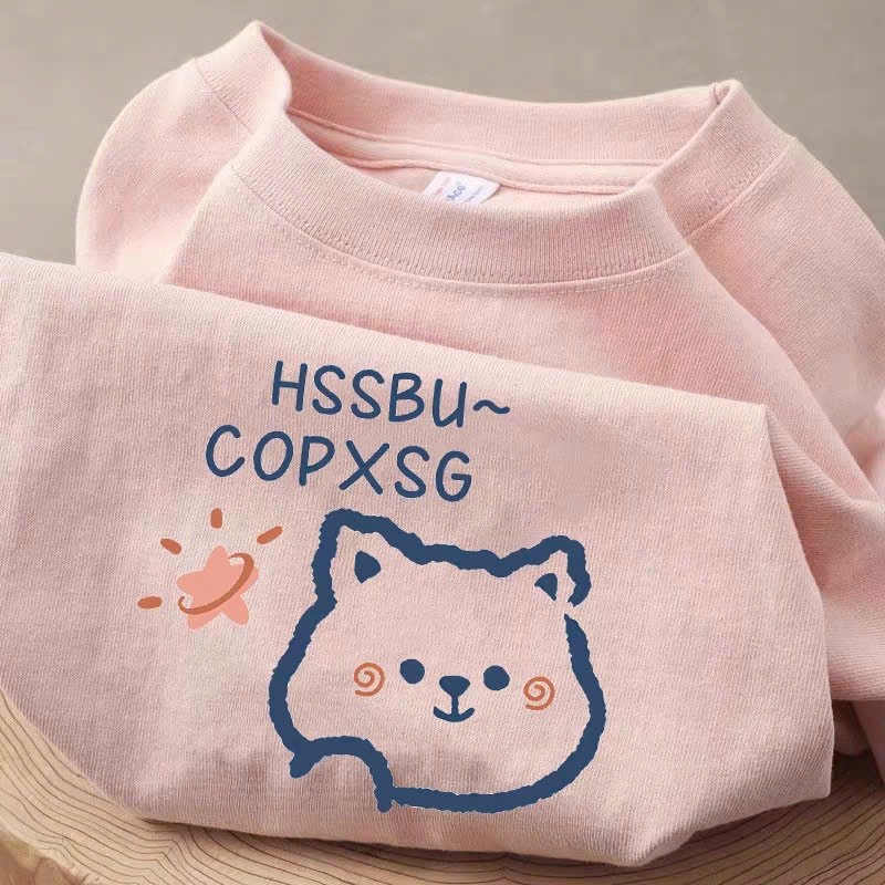 （Giao hàng 24h）Angela Áo phông nữ tay ngắn cổ tròn chất cotton MENINA, áo thun tay ngắn nữ in hình thời trang.