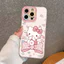 Ốp lưng iPhone Hello Cat Bow Pattern Vỏ máy ảnh silicon mềm - iP 7/8/X/XS/XR/11/12/13/14/15/16/17/Plus/Air/Pro/Max