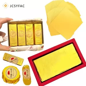JCSYFAC 100 Cái 20 * 20cm Tự Làm Thực Phẩm Nhôm Lá Giấy Gói Giấy Miếng Dán Cho Sô Cô La Kẹo Tiệc Cưới Quà Tặng Sinh Nhật Trang Trí Mới