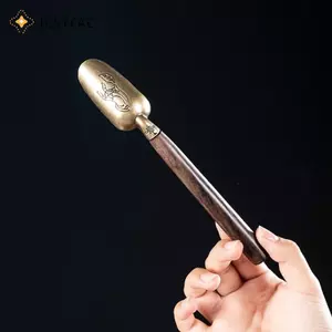 JCSYFAC 1 Chiếc Thìa Trà Mun Muỗng Cà Phê Gỗ Chắc Chắn Retro Sáng Tạo Trà Xẻng Trà KongFu Trà Lễ Phụ Kiện Quà Tặng Mới