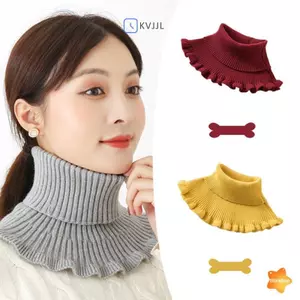Dệt Kim Ấm Áp Cổ Áo Len Nữ Turtlene Dệt Kim Giả Cổ Áo Giả Có Thể Tháo Rời Ne Khăn quàng Cổ Thiên Chống Gió Giả Mới