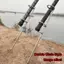 Giá đỡ thanh biển Thanh đúc cắm đất 30 / 37 / 47cm Giá đỡ cần câu ngoài trời đơn giản Giá đỡ cần câu đôi Vòng tròn mặt đất mới