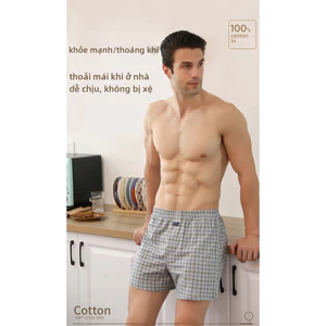 Quần lót nam lưng cao, làm bằng Cotton, thích hợp cho người cỡ lớn, phong cách mùa hè.