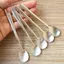BeautifulHomeA Phong Cách Hàn Quốc Thìa Gia Vị Bằng Thép Không Gỉ Tròn Thiên Tính Trộn Thìa Cà Phê Trà Món Tráng Miệng Thìa Trộn Bộ Đồ Ăn VN