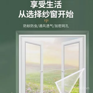 Cửa sổ màn hình chống muỗi Hộ gia đình Đơn giản chắc chắn Màn hình rèm tự lắp đặt Lưới Velcro tự đục lỗ