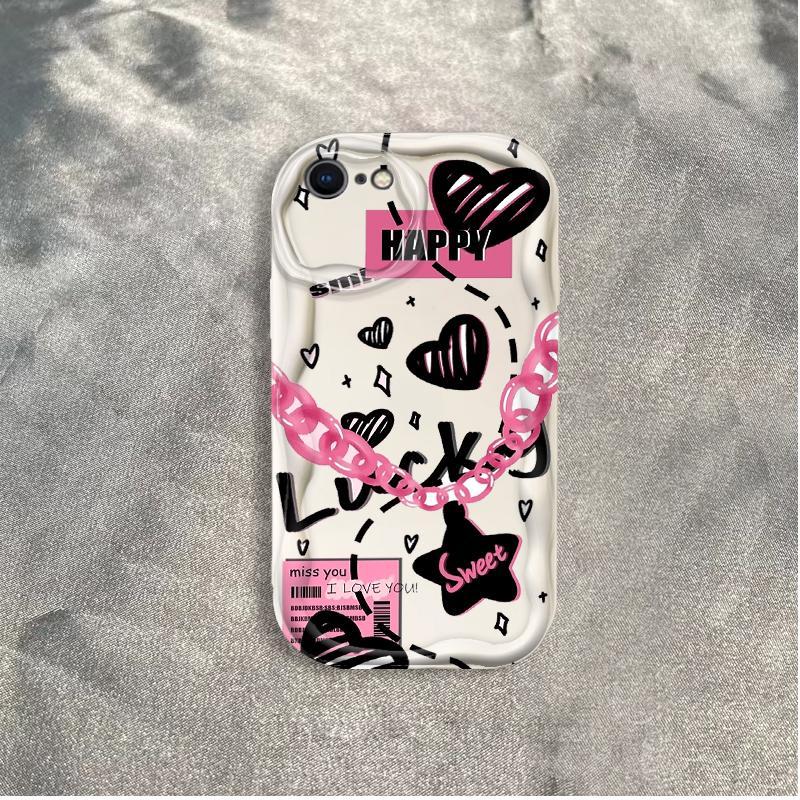 Thích Hợp Cho iPhone 6 6S 6 Plus 6S Plus 7 8 Plus SE 2020 3D TPU Mềm Ngôi Sao Tình Yêu Ins Phong Cách Nữ Chống Sốc Trường Hợp Điện Thoại