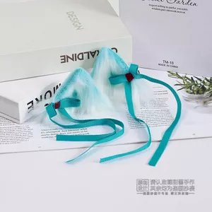 Hatsune Miku cos Mũ Đội Đầu Xanh Xanh Kẹp Tóc Sang Trọng Mô Phỏng Tai Động Vật Tai Mèo Mũ Đội Đầu Trắng Nhuộm Xanh Xanh Xanh 5.18