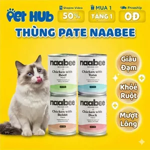 Thùng Pate Cho Mèo NaaBee 375g Dạng Mousse Cho Mọi Lứa Tuổi, Giàu Đạm, Tiêu Hoá Tốt
