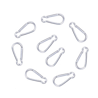 Set 10 Móc Khóa Carabiner Chữ D Mini Bằng Hợp Kim Nhôm Tiện Dụng Khi Đi Cắm Trại -PST99