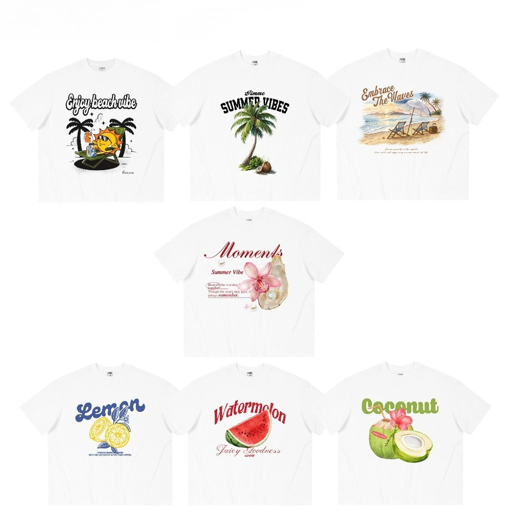 （Giao hàng 24h）Angela (Giao hàng 24 giờ) Áo Thun trái cây nhiệt đới MÙA HÈ - Premium Cotton 220gsm Unisex Local Brand