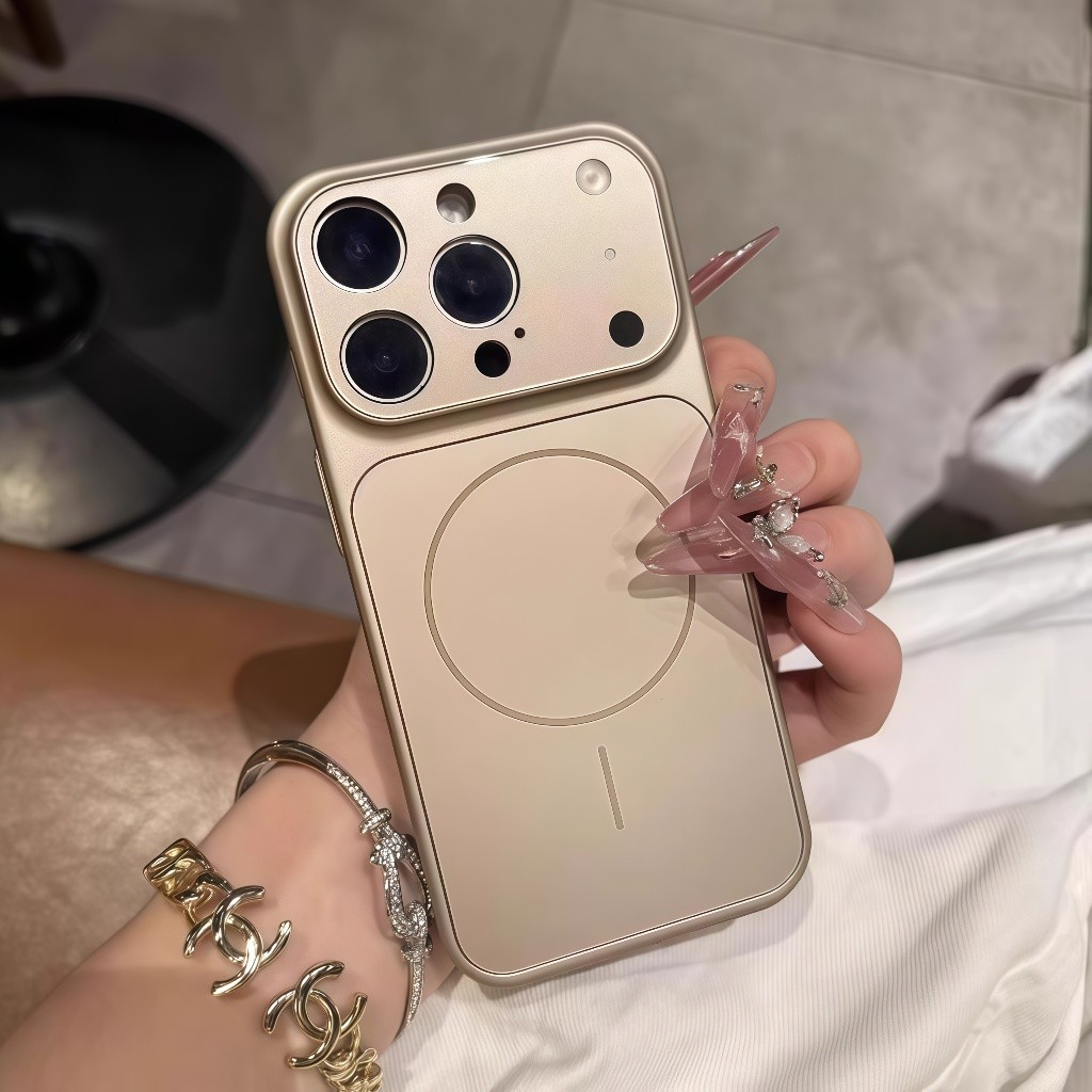 Ốp Điện Thoại Từ Tính Tương Thích Với Cửa Sổ Lớn Bằng Kính Nhám 17 Pro Max Và iPhone  Thiết Kế Đơn