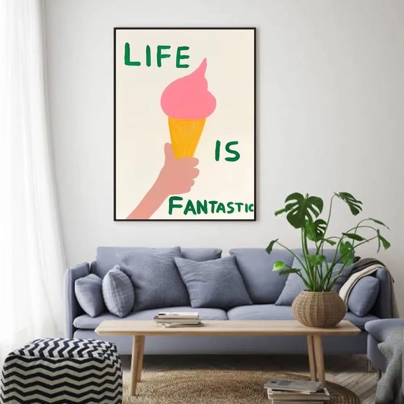 David Shrigley Canvas Poster Nghệ Thuật Hiện Đại Tối Giản Ngộ nghĩnh Treo Tường Trang Trí Phòng Khách Phòng Ngủ Nhà