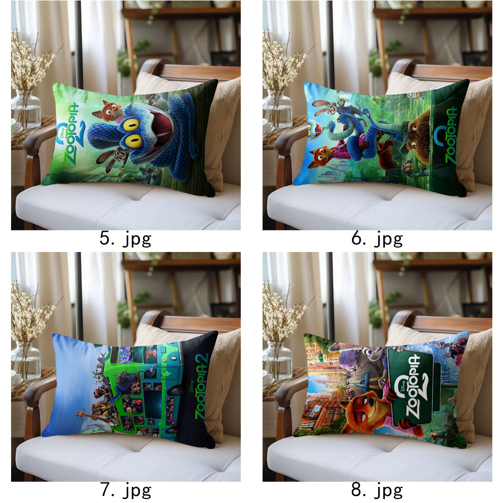 Phim Zootopia 2 Vỏ Gối Polyester Hình Chữ Nhật Một Mặt, Máy Có Thể Giặt Được, Thích Hợp Cho Giường Sofa Trang Trí Phòng Khách (Không Bao Gồm lõi)