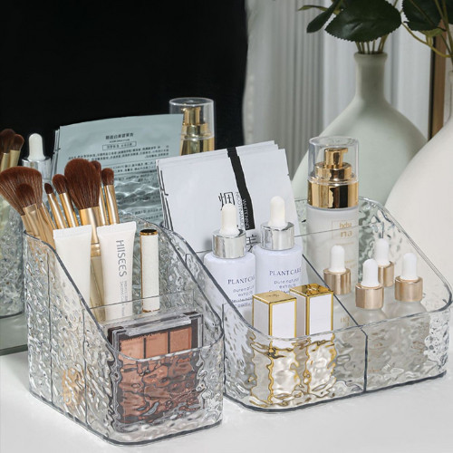 Kệ Đựng Mỹ Phẩm Sóng Nước 4/5 Ngăn - Khay Đựng Mỹ Phẩm, Son Môi, Skincare Để Bàn Trang Điểm Gọn Gàng, Tiện Lợi