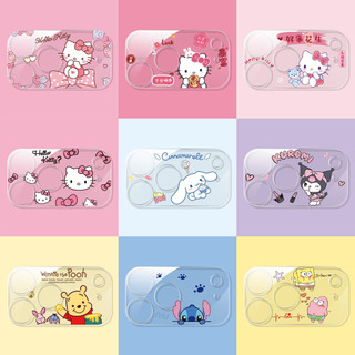 Phim Hoạt Hình Cat Pooh Stitch Điện Thoại Ống Kính Máy Ảnh Bảo Vệ Cho iPhone 17 Pro Max 17 Pro 17 Camera Kính Trong Suốt