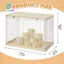 Gamchiano Hộp trưng bày hình trong suốt Hộp sắp xếp chống bụi cho búp bê thu nhỏ và trưng bày các bức tượng nhỏ
