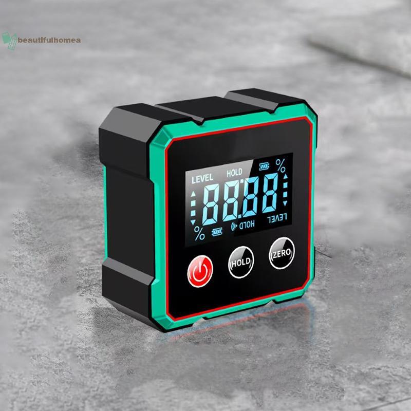 BeautifulHomeA 360° Công cụ tìm góc kỹ thuật số từ tính với thước đo Laser điện tử Type-C Sạc LCD Công cụ đo lường điện tử VN
