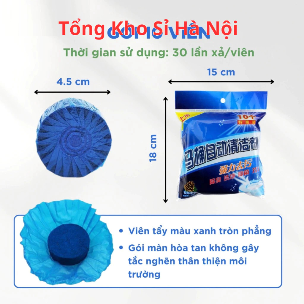 5 Túi 50 Viên Tẩy Bồn Cầu, Viên Thả Bồn Cầu Giúp Bồn Cầu Sạch Sẽ Thơm Mát Hơn, Làm Sạch Hơn