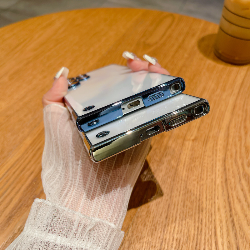 Ốp Điện Thoại Không Viền Có Ống Kính Cho Samsung Galaxy S25 S24 S23 S22 ULTRA PLUS Vỏ Trong Suốt Cao Thời Trang Đơn Giản