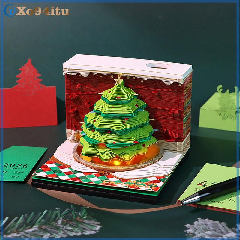 XOITU Time Piece Lịch 2026 Lịch Để Bàn Có Đèn LED 3D Lịch Xé Giấy Khắc Nghệ Thuật Miếng Lót Notepad Quà Tặng Giáng Sinh Trang Trí Máy Tính Để Bàn VN