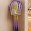 Kệ Vợt Tennis EDIWANY, Giá Vợt Cầu Lông Bằng Kim Loại Dính, Vợt Pickleball Gắn Tường Bền Đẹp Giá Đỡ Treo Tường Cho Cầu Lông / Tennis / Pickleball
