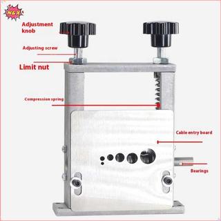 Máy tuốt dây thủ công N & X với 6 kênh 5 lưỡi Dụng cụ gọt vỏ dây khung kim loại di động để tái chế đồng phế liệu 3-17mm.