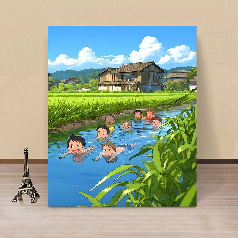 Miyazaki Hayao anime Phong Cảnh Mùa Hè Chữa Bệnh Giá Trị Cao ins Phòng Khách Tranh Trang Trí Cao Cấp Trang Trí Nhà Cửa Tranh Vải