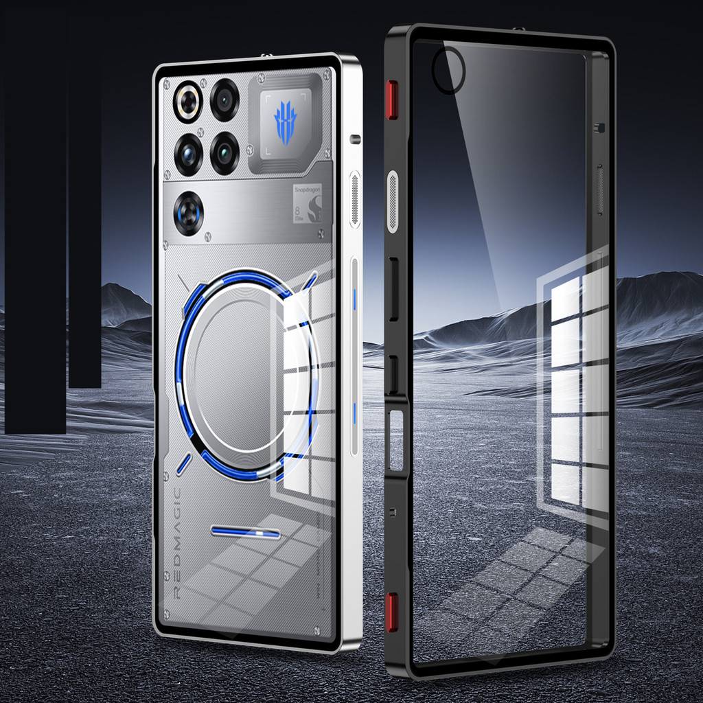 Ốp Khung Kim Loại Từ Tính Cho Nubia Redmagic 8 9 10 11 Pro + Ốp điện thoại Acrylic Kim Loại Chống Sốc Funda Coque Cho Redmagic 11 Pro