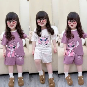 Set Bé Gái HỌA TIẾT HOẠT HÌNH ĐÁNG YÊU QC70 K.Kid Bộ Mùa Hè Chất Cotton Mát Size 8-20kg M99