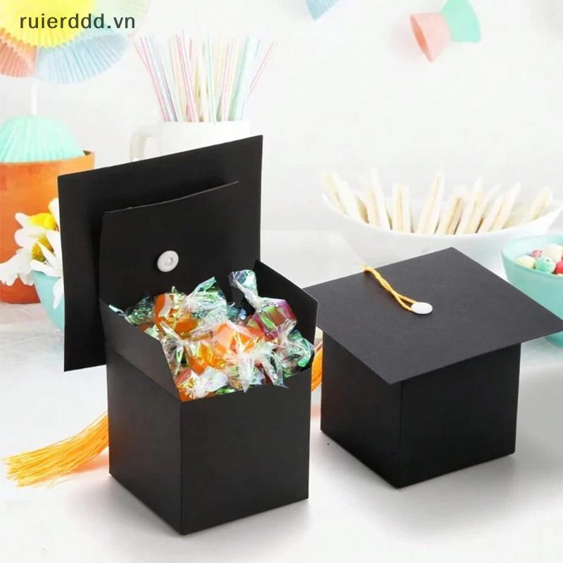 # ruierdd # Mũ tốt nghiệp Hộp quà kẹo kèm đồ dùng ủng hộ dự tiệc cho đồ trang trí tốt nghiệp dành cho sinh viên.