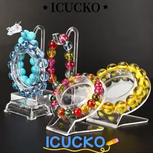 Giá trưng bày vòng tay ICUCKO, Giá đỡ sắp xếp vòng tay Acrylic tiện lợi, Đạo cụ trưng bày sáng tạo bền bỉ