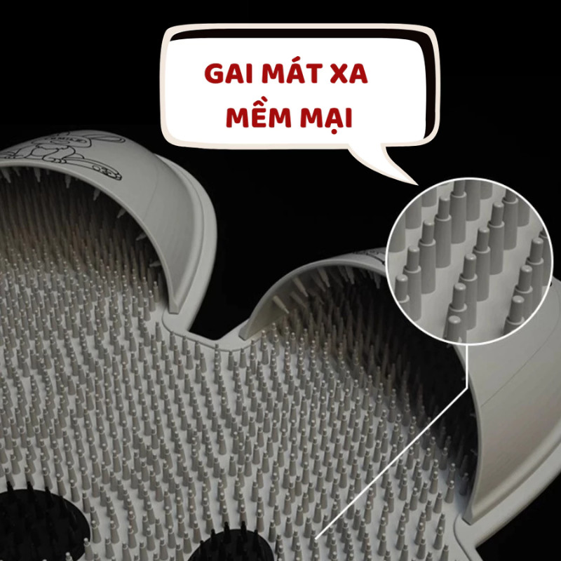 Thảm Massage Chân Nhà Tắm Hình Thỏ, Miếng Chà Rửa Chân Silicon Chống Trượt, Thảm Tắm Massage