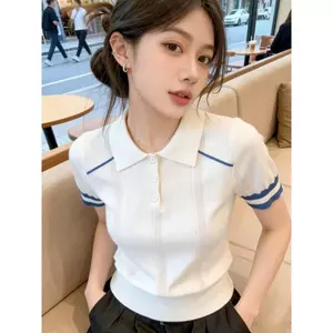 Áo len ngắn tay ngắn tay sang trọng thời trang mùa hè
