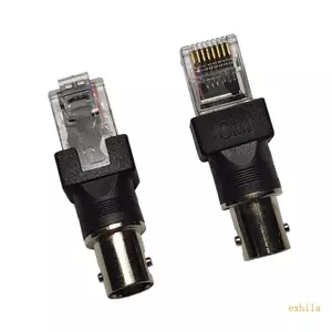 Exhila BNC sang RJ45 Adapter BNC Nữ sang RJ45 Đầu nối đực để kiểm tra và kiểm tra cáp đồng trục