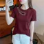 Áo thun ngắn tay cổ tròn vừa vặn và thời trang mùa hè mới dành cho nữ