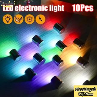 [Vận chuyển nhanh] Bóng đèn HAVENLYCO 10 chiếc, Đèn LED Mini đầy màu sắc chạy bằng pin, Phụ kiện đồ chơi điện tử nhỏ bền bỉ Trang trí ngày lễ năm tiệc