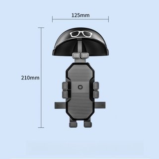 Giá đỡ điện thoại xe máy ABS Rain Sun Shield Mirror Mount iPhone Android Vỏ có thể điều chỉnh